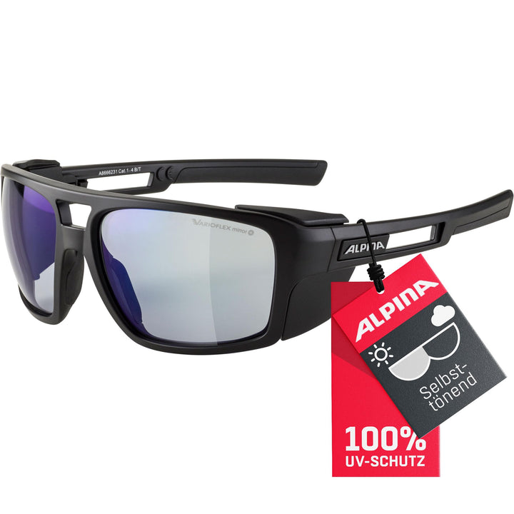 ALPINA SKYWALSH V - Selbsttönende, Bruchfeste & Beschlagfreie Sport- & Fahrradbrille Mit 100% UV-Sch