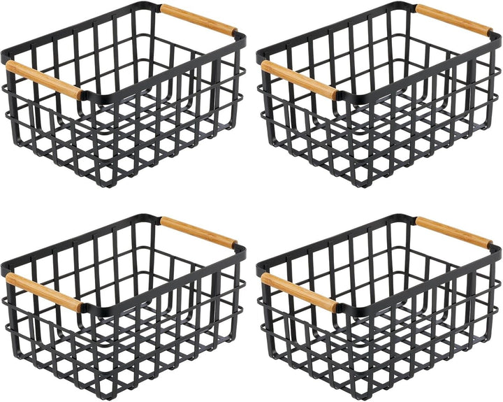 mDesign Allzweckkorb aus Metall – Aufbewahrungskorb für Küche, Vorratskammer etc. – kompakter und un