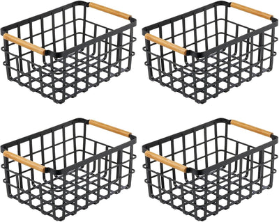 mDesign Allzweckkorb aus Metall – Aufbewahrungskorb für Küche, Vorratskammer etc. – kompakter und un