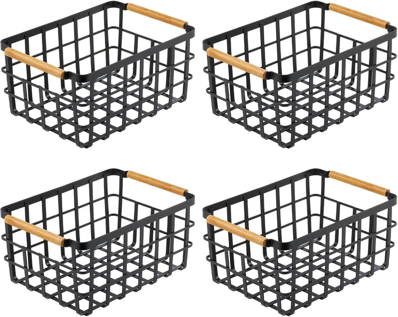 mDesign Allzweckkorb aus Metall – Aufbewahrungskorb für Küche, Vorratskammer etc. – kompakter und un