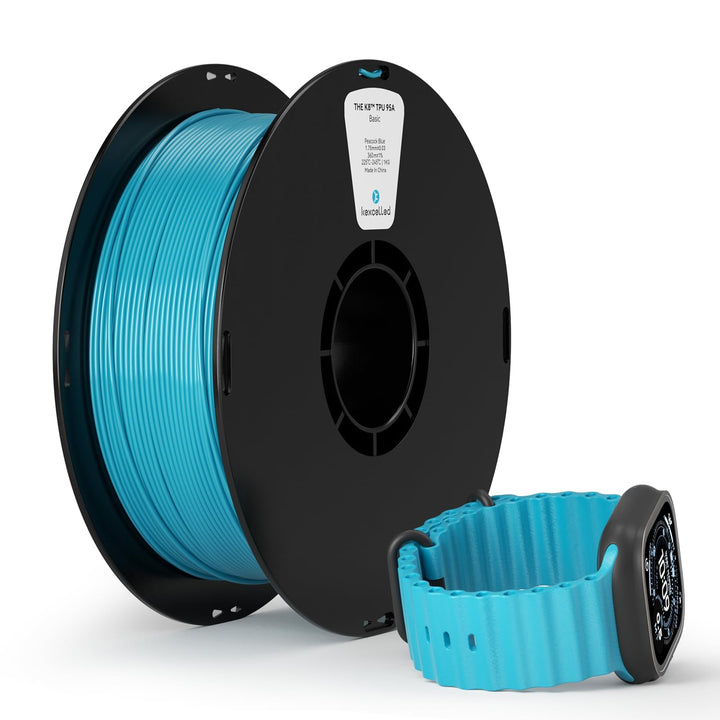 kexcelled TPU 95A Filament, Flexibel und Weich, Hervorragende Elastizität, 1,75mm 1kg Spule Rolle, 3