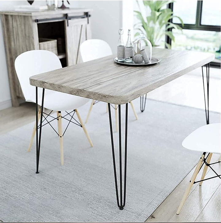 Qrity Haarnadel Tischbeine, 3-Stangen Haarnadel Füsse, DIY Black Hairpin Couchtisch Beine Heavy Duty