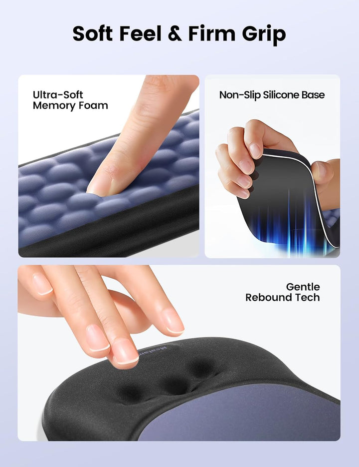 MEATANTY Mauspad mit Gelkissen, Ergonomisches Mousepad Handauflage [Schmerzlinderung] [Gesunde Haltu