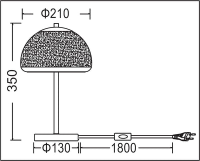 Trango 2017-93 Schreibtischlampe in Nickel matt mit satinierte Glasschirm *DALLAS* Tischleuchte, Nac