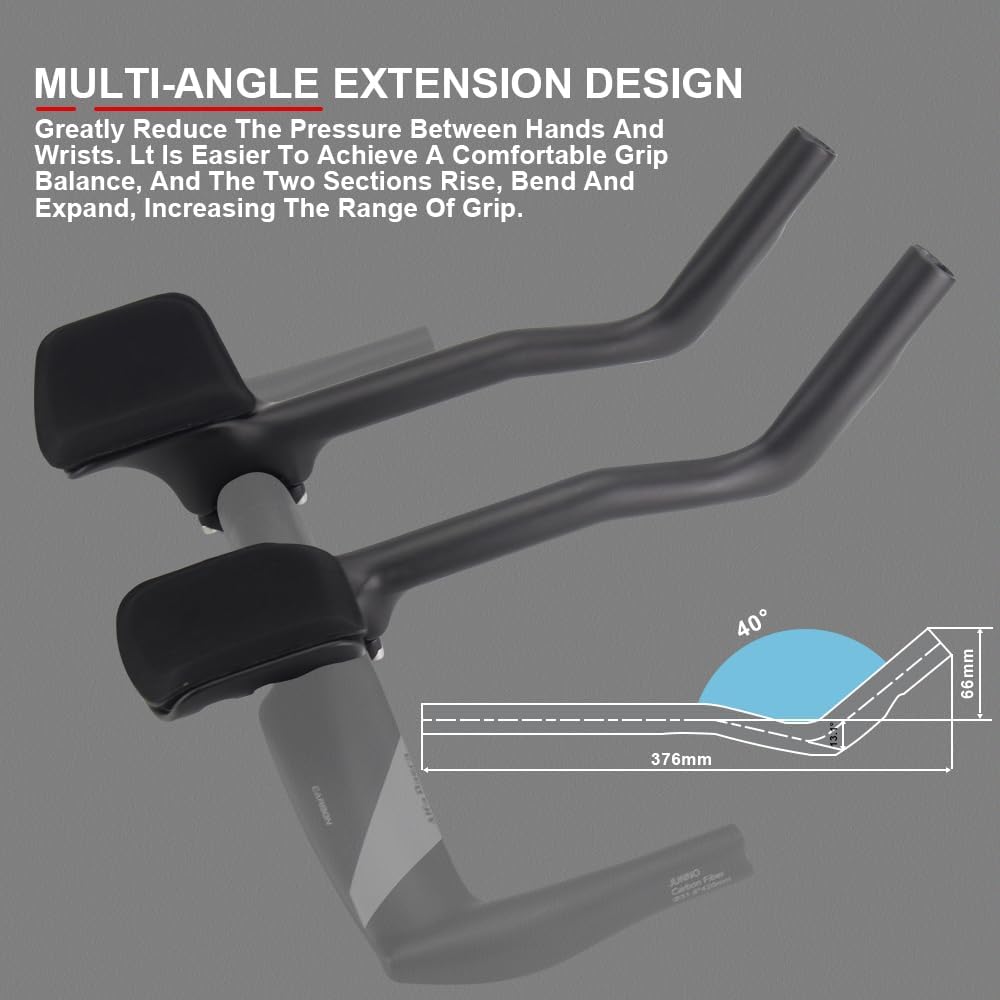 Alfa Pasca rennrad lenkeraufsatz triathlon 360mm aero triathlon lenker carbon 40° TT Bar Extender 40