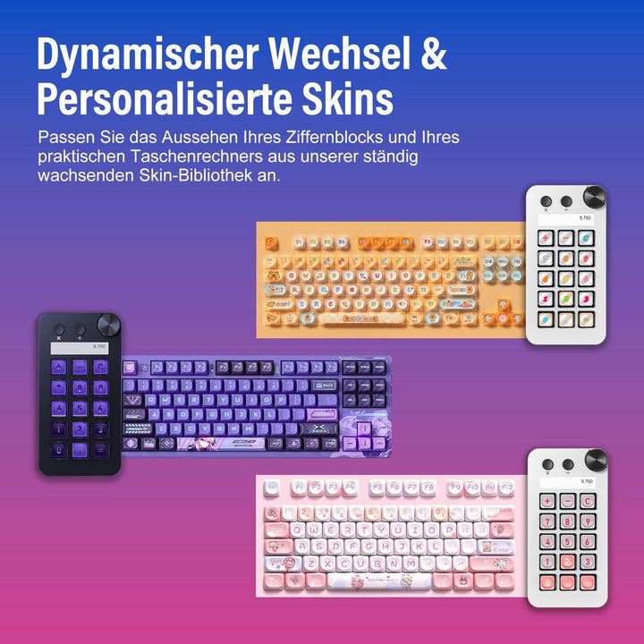 Treaslin N1 3-in-1 Stream Controller Deck,Profi Macro Keypad mit 15 animierten LCD-Tasten,Regler&Dis