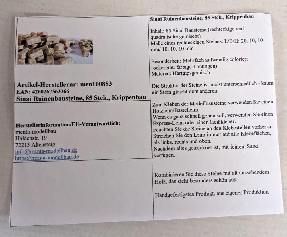 menta-modellbau Sinai Ruinenbausteine, 85 Stck., Krippenbau