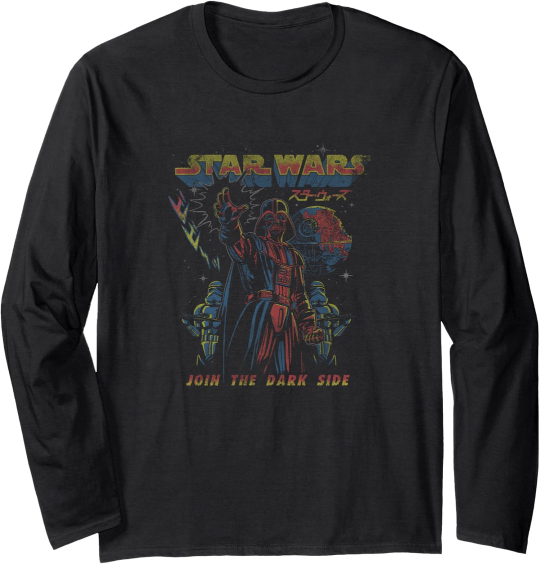 Star Wars Darth Vadar Storm Trooper Kanji Join The Dark Side Langarmshirt