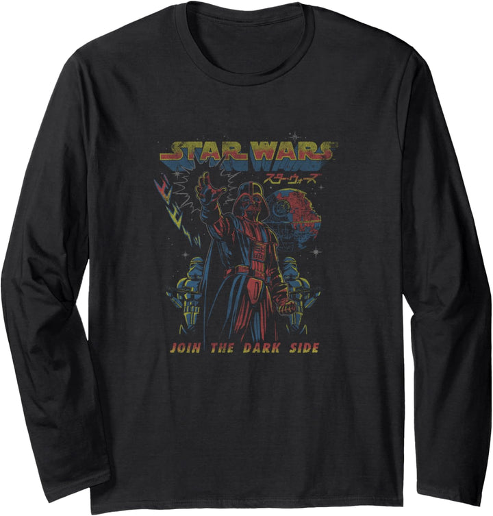 Star Wars Darth Vadar Storm Trooper Kanji Join The Dark Side Langarmshirt