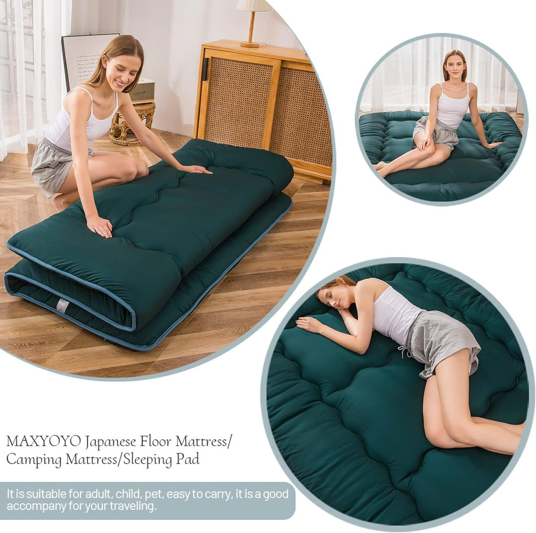 MAXYOYO Klappmatratze Futon Matratze Bodenmatratze Gepolsterte Japanische Tatami Gesteppte Bett, Dic
