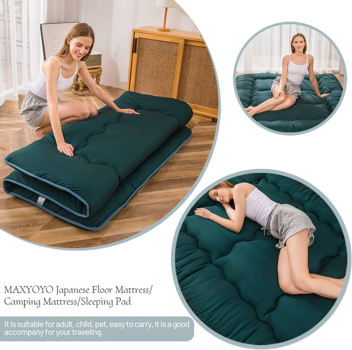 MAXYOYO Klappmatratze Futon Matratze Bodenmatratze Gepolsterte Japanische Tatami Gesteppte Bett, Dic