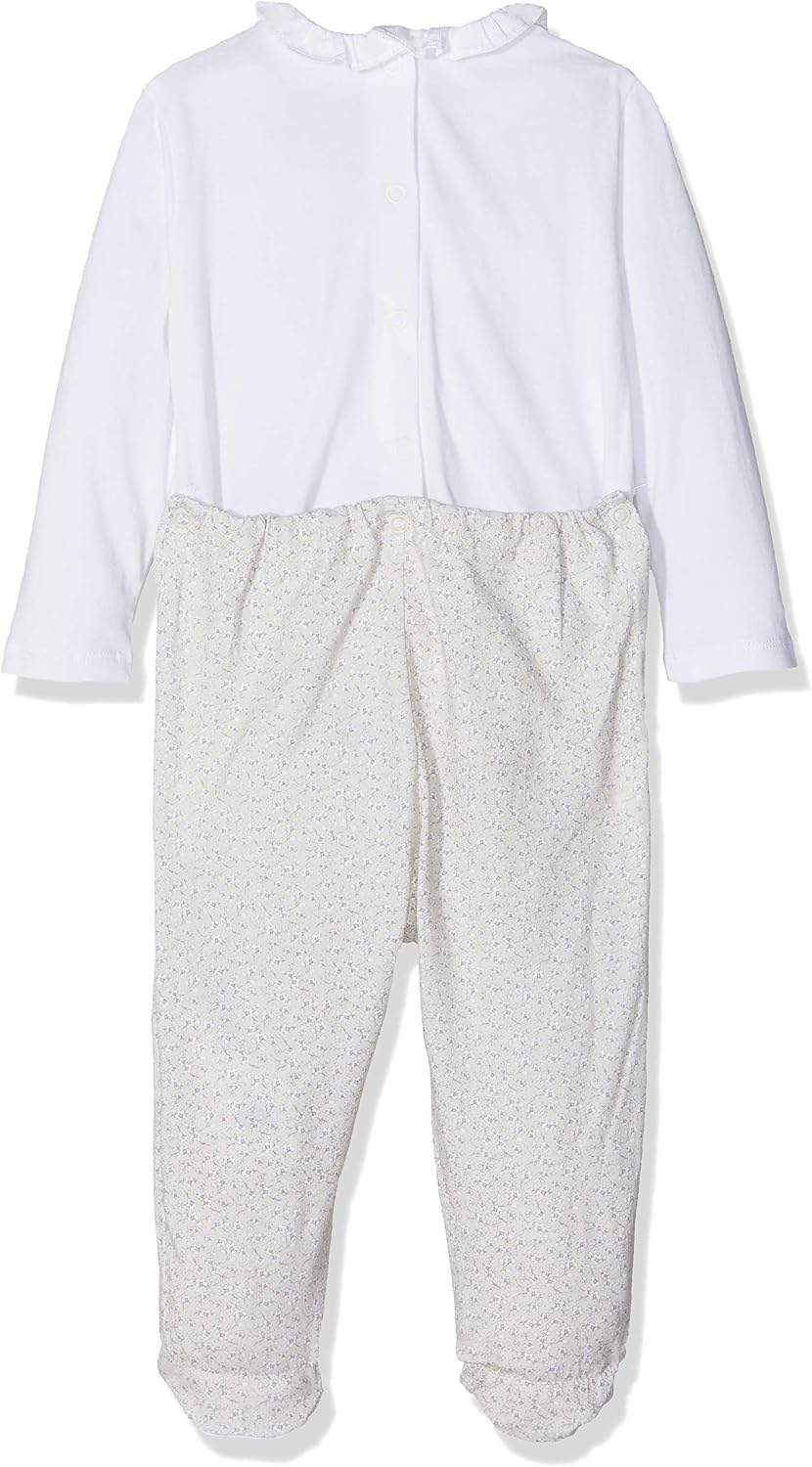 Chicco Baby - Mädchen Strampler mit Windelöffnung Overall mit Öffnung an der Klappe 56 Weiss (Natura