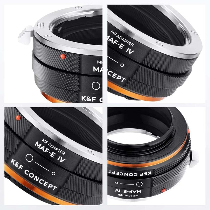K&amp;F Concept MAF-NEX IV PROLens Mount Adapter Manueller Fokus Kompatibel mit Minolta AF/Sony Alpha A