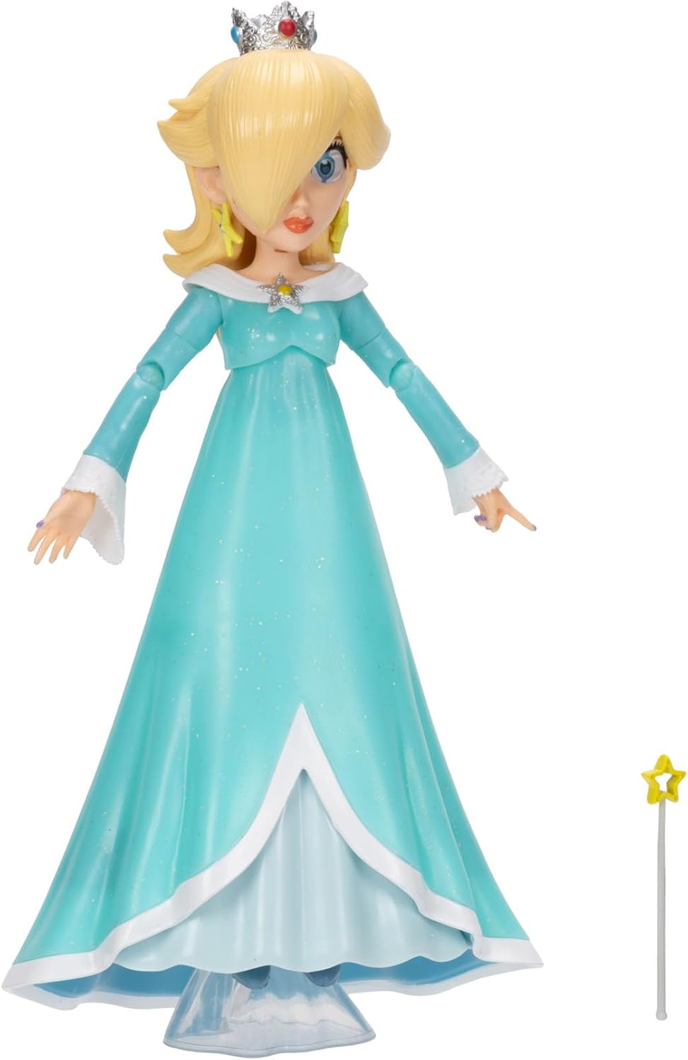 „Super Mario Galaxy“-Film: Rosalina-Actionfigur (12,7 cm) mit Zubehör, offiziell lizenziert von Jakk