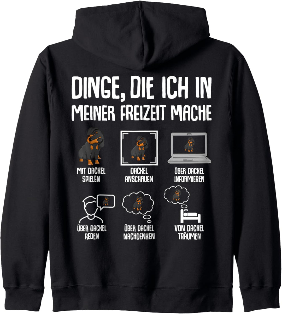 Dackel Dachshund Teckel Kapuzenjacke