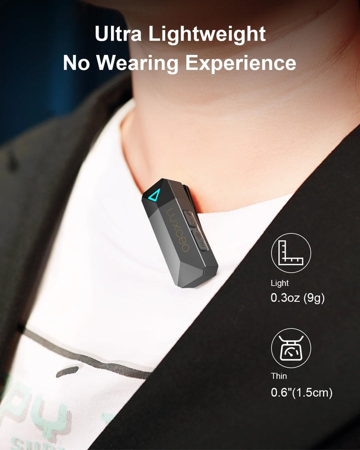 Lavalier Mikrofon Wireless,M8 Pro Ansteckmikrofon Kabellos für IOS/Android, 48kHz/24 bit Hi-Fi Audio
