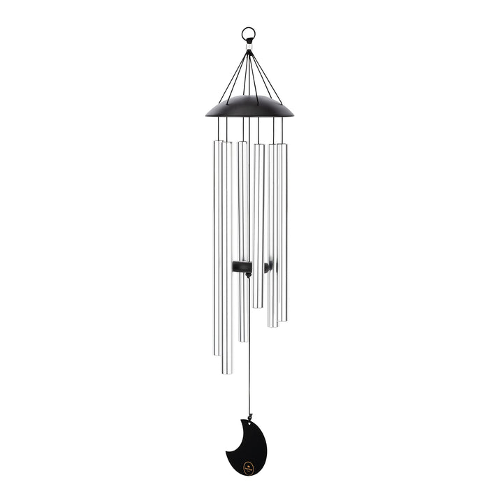 Sonic Energy Moon Meditation Chime – Windspiel mit 6 Klangstäben (432 Hz) – für Garten u. Entspannun