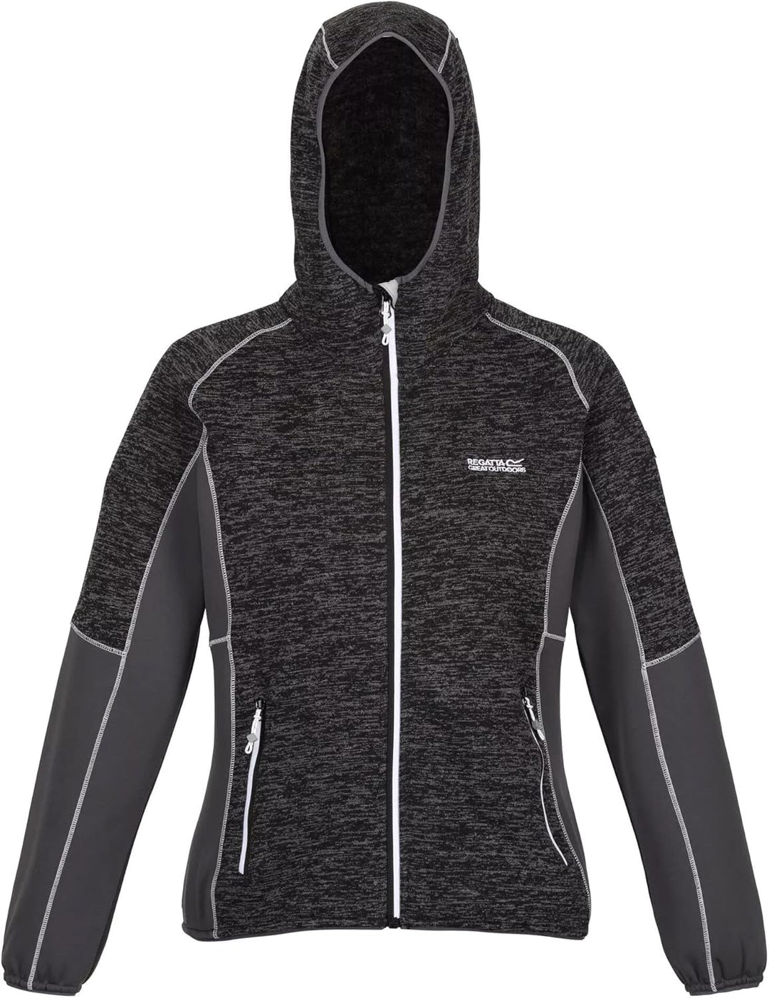 Regatta Strickfleecejacke Damen mit Kapuze 40 Schwarz, 40 Schwarz