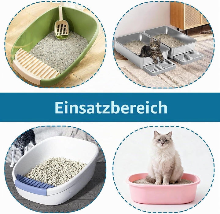 2 Stück Katzentoilette Pee Shields 407x1220 mm mit 1 Rolle Transparentes Klebeband Spritzschutz für