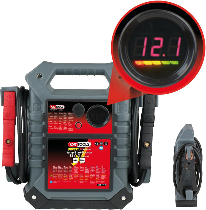 KS Tools 550.1710 12 V Batterie-Booster, mobiles Starthilfegerät 700 A