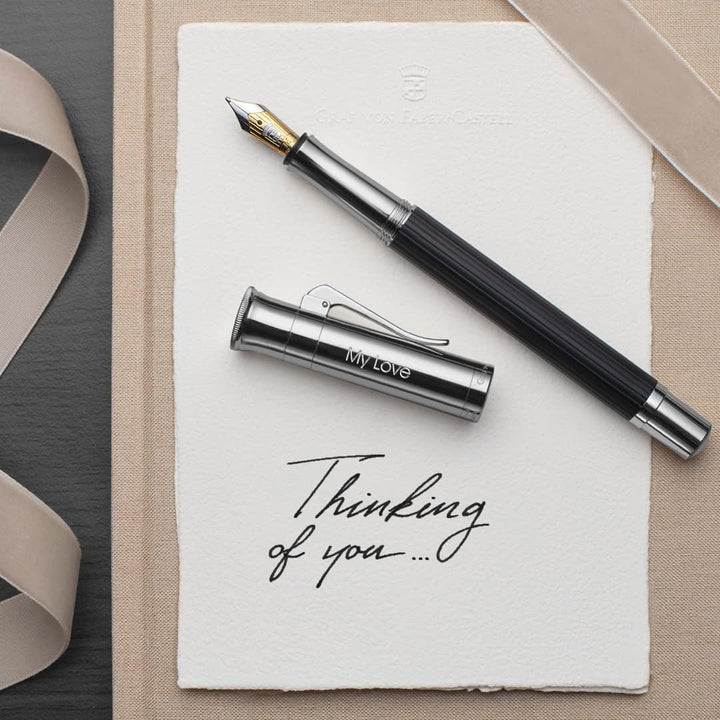 Graf von Faber-Castell 145552 - Füllfederhalter Classic, Ebenholz, Federbreite EF