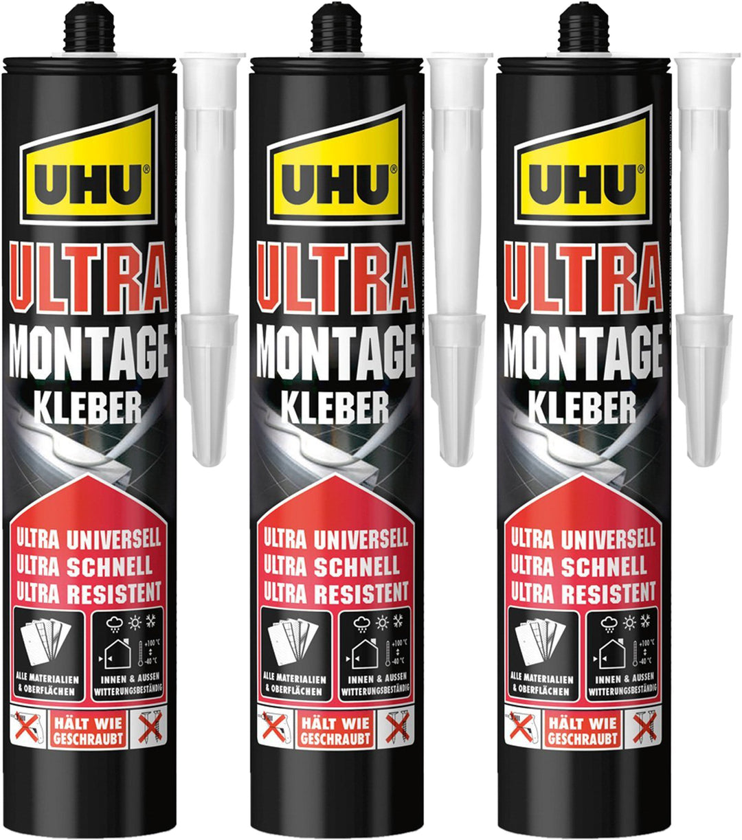 UHU - Ultra Montagekleber (3x Ultra Montagekleber 435 g)