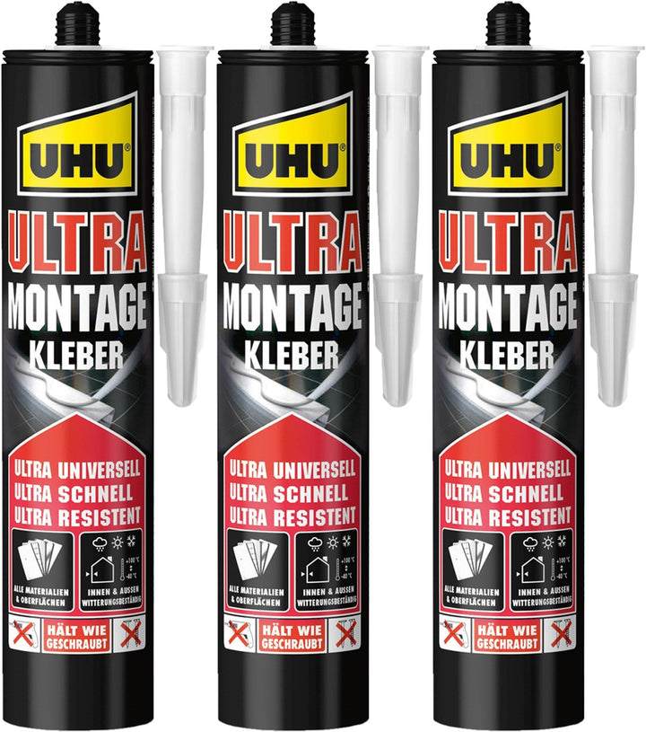 UHU - Ultra Montagekleber (3x Ultra Montagekleber 435 g)