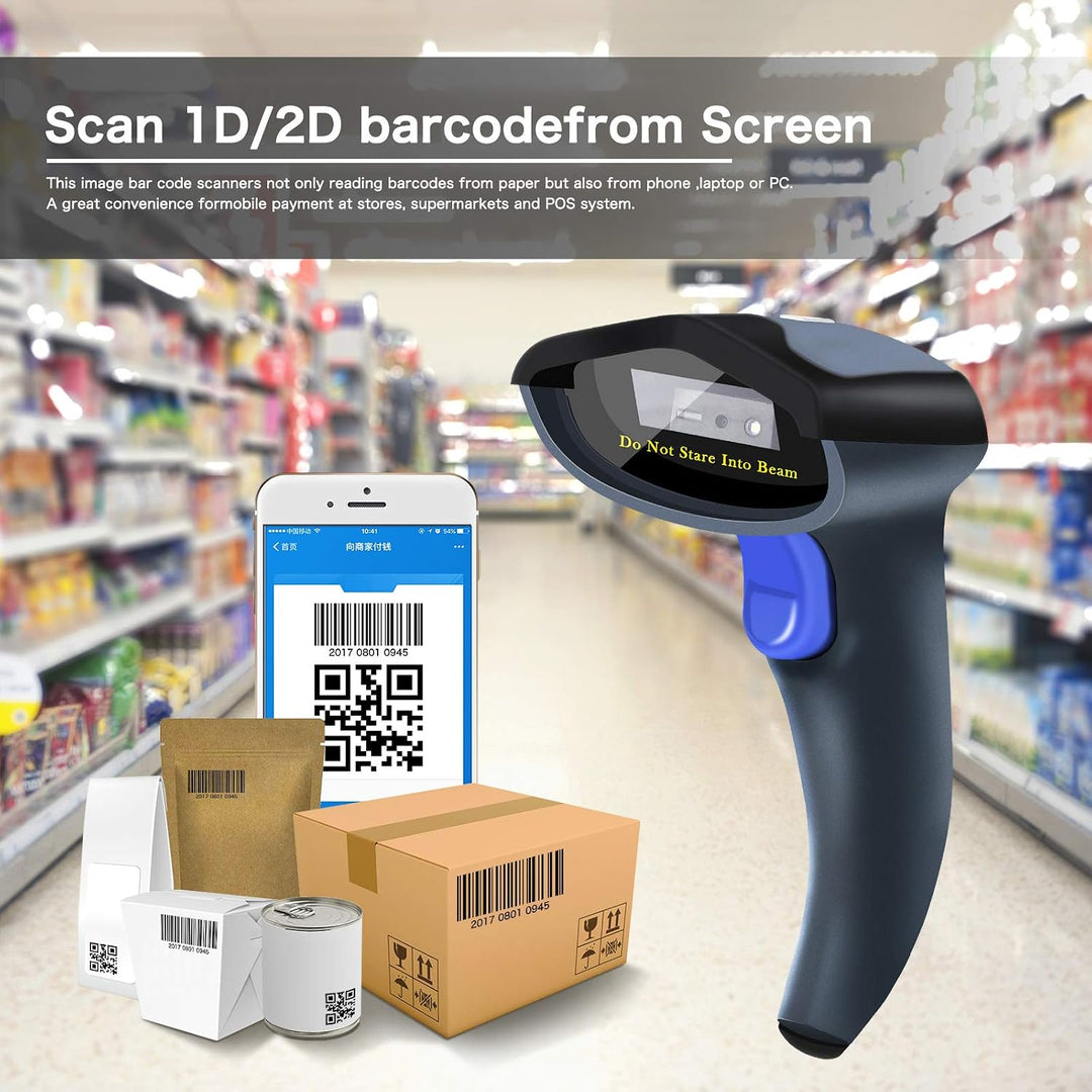 NETUM Bluetooth 2D Barcode-Scanner 3-in-1 (2,4G Wireless &amp; Bluetooth &amp; USB verkabelt) Barcodeleser S