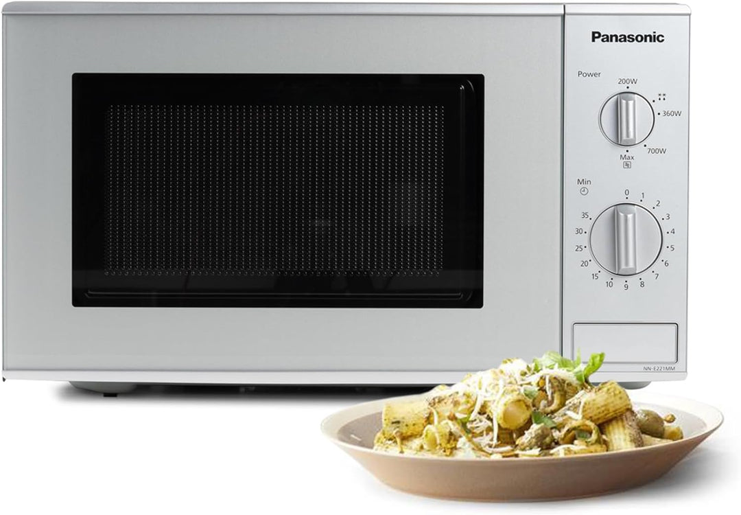 Panasonic NN-E221MMEPG Solo Mikrowelle (800 Watt, 20 Liter) silber Silber Ohne Grill