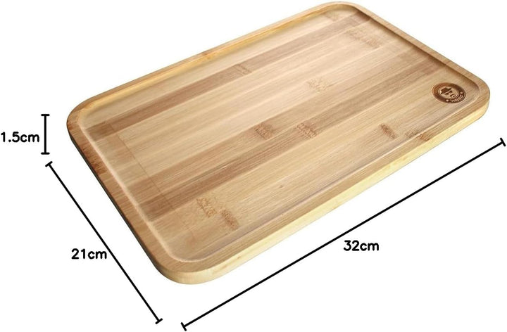 Heisenberg Rolling Tray aus Bambus, Drehtablett und Bröselschale zum Zigarettendrehen (36 x 24 cm) R