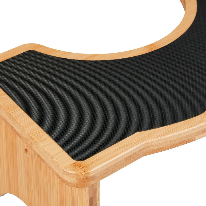 Relaxdays Toilettenhocker, Stuhlgang Unterstützung, Klohocker Erwachsene, Bambus, HBT 18,5 x 44,5 x
