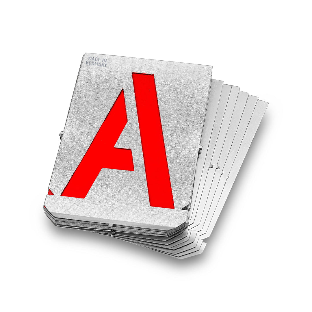 GRAVUREM Signierschablonen A-Z - Buchstabensatz 60 mm, 60 mm