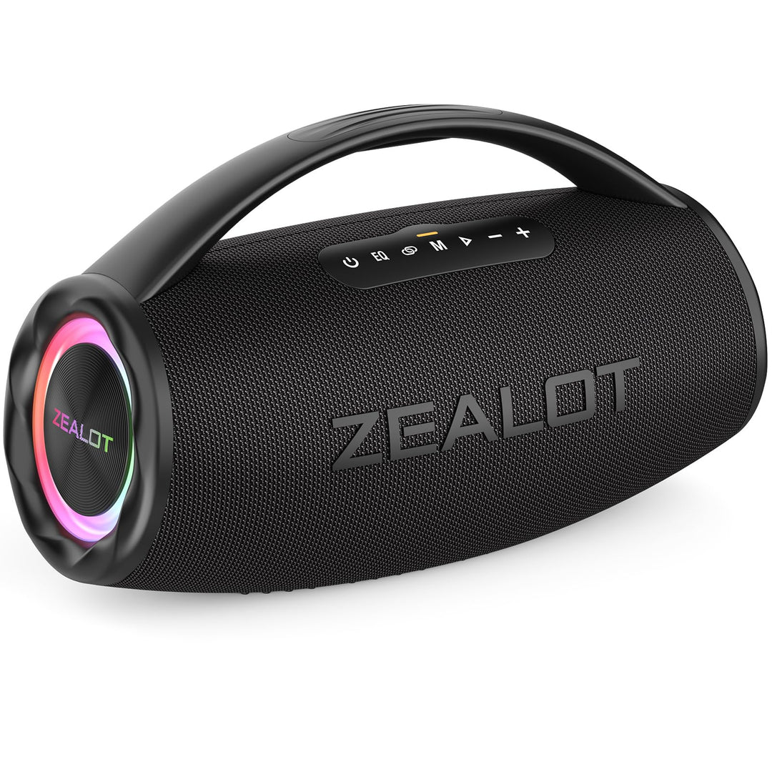ZEALOT Bluetooth Lautsprecher,Musikbox Bluetooth Box für Draussen,80W Stereo Sound,BassUp, 16000mAH
