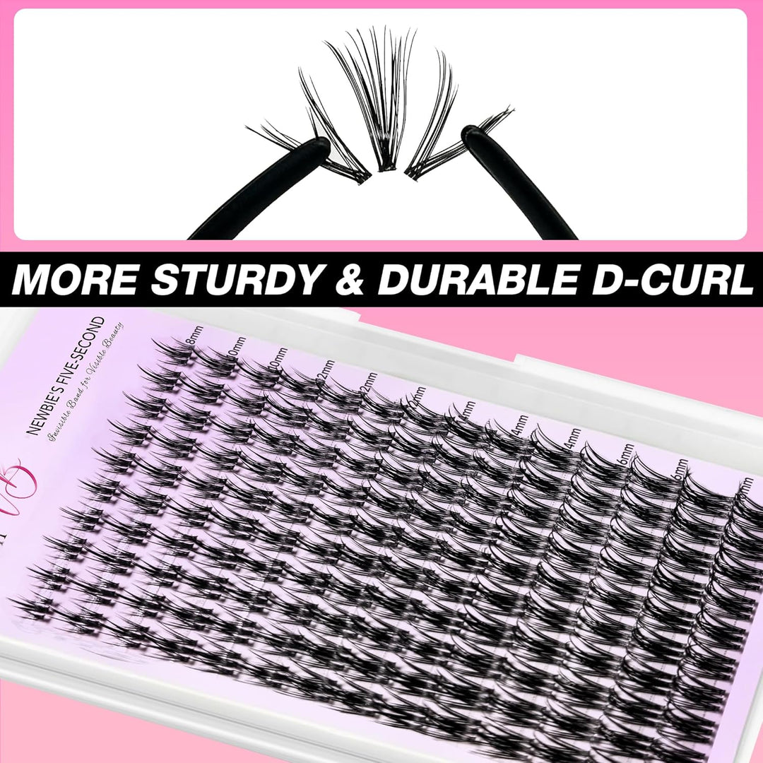 VEYESBEAUTY Wimpern Extensions Set 5-Sekunden-Wimperncluster Cluster Lashes DIY Cluster Wimpern Wimp