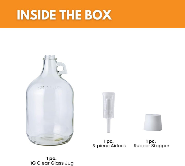 FastRack Stopper/Airlock Glasfermenter/Krug, 3,5 l, transparent Farblos