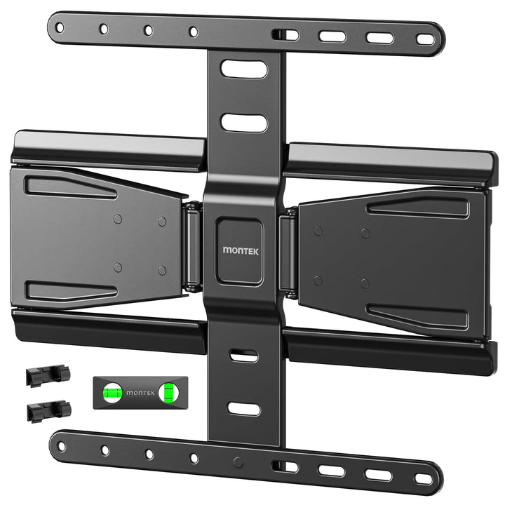monTEK 0.77" Ultra Slim TV Wandhalterung für 37-75 Zoll Fernseher, Schwenk &amp; Neige &amp; Nivellier &amp; Aus