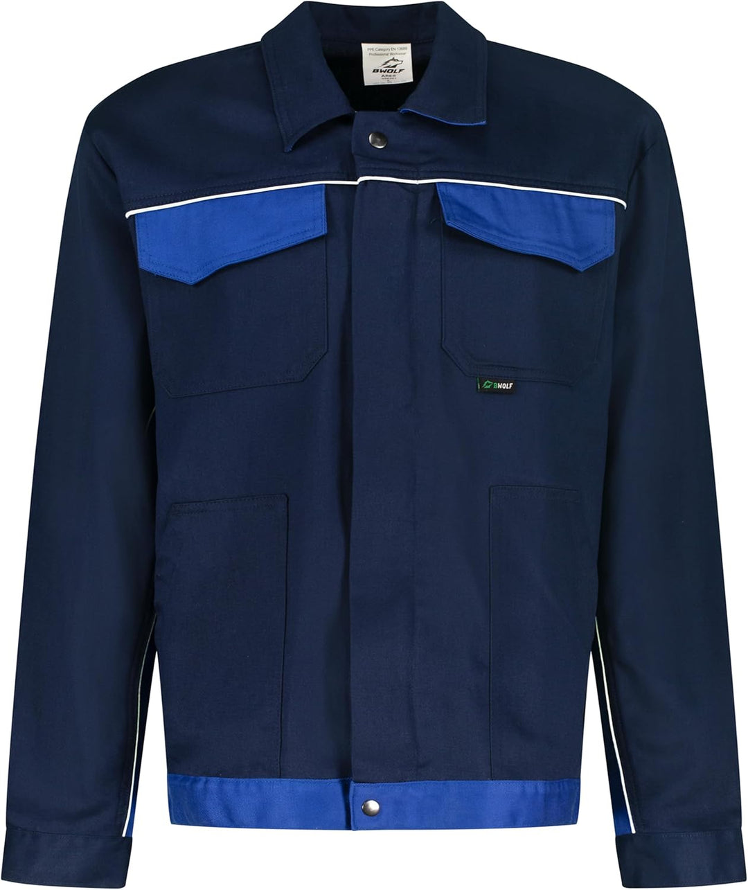 BWOLF ARES 100% Baumwolle Arbeitsjacke Männer Arbeitsjacke Herren Arbeitsjacke Bundjacke 4XL Blau, 4