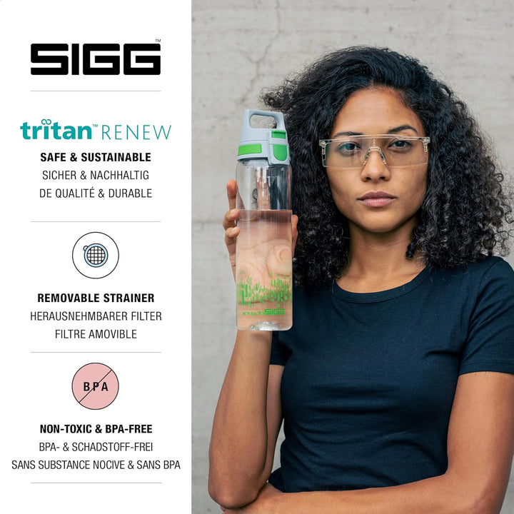SIGG - Tritan Renew Trinkflasche - Total Clear ONE - Für Kohlensäurehaltige Getränke Geeignet - Spül
