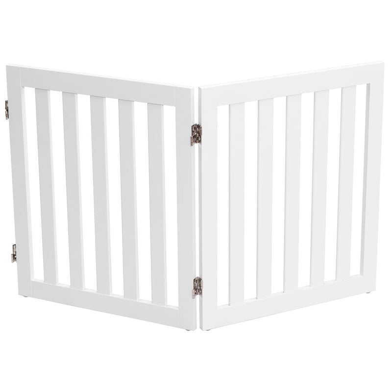 GYMAX 60 cm Hoch Hunde Absperrgitter, Faltbarer & Verstellbarer Schutzgitter mit 360° Hardware-Schar