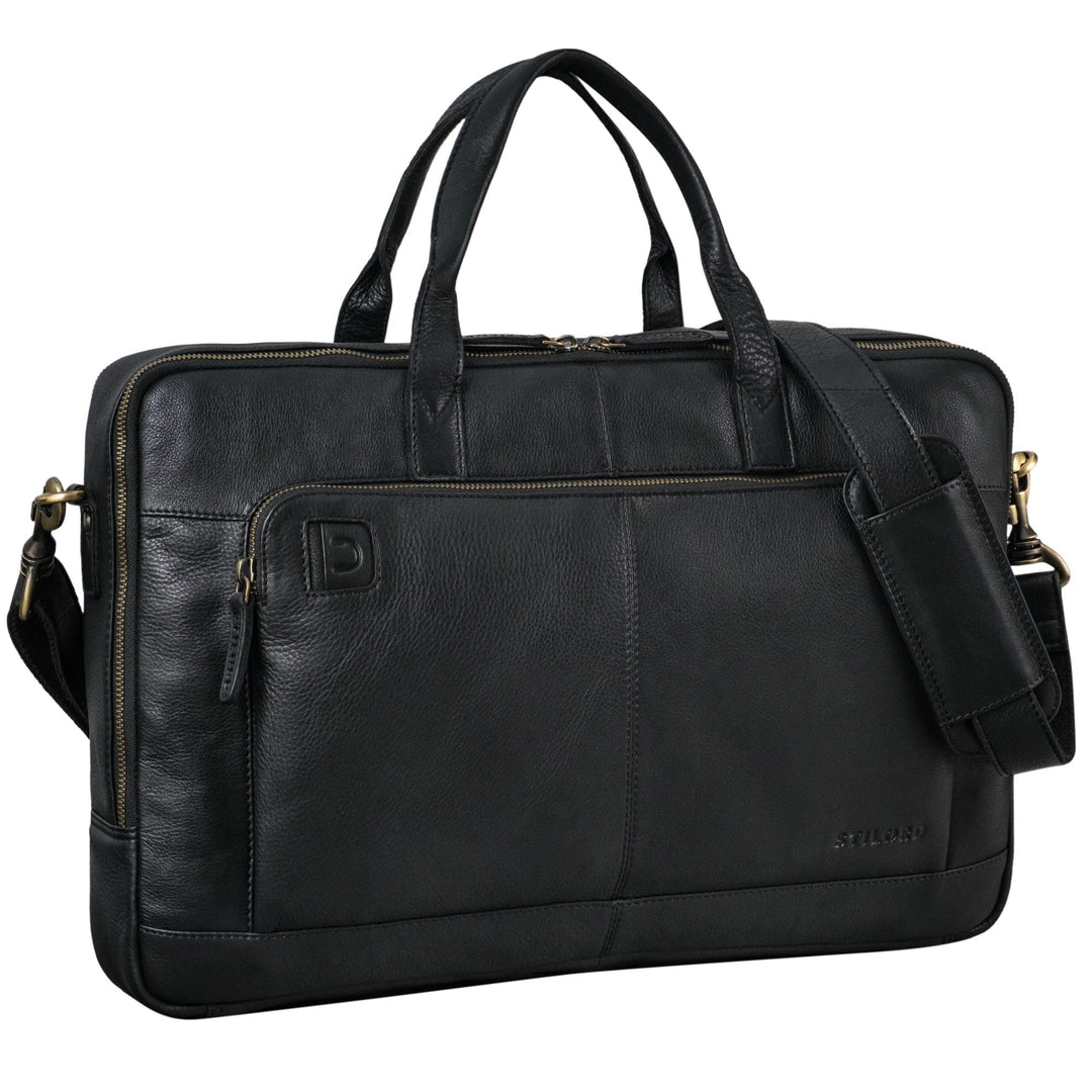 STILORD Timothy Elegante Laptoptasche Leder Herren & Damen 17 Zoll bis 19 Zoll Notebook Tasche Gross