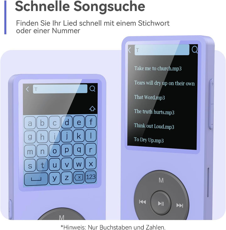AGPTEK 64GB MP3 Player Bluetooth 5.3 mit Lautsprecher, 40 Stunden Akkulaufzeit Kleiner und klassisch