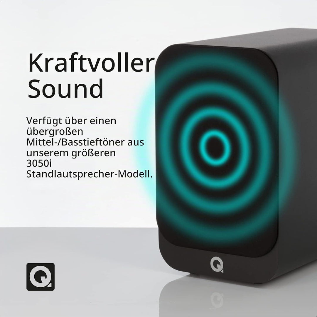 Q Acoustics 3030i Kompaktlautsprecher Paar schwarz Weiss, Weiss