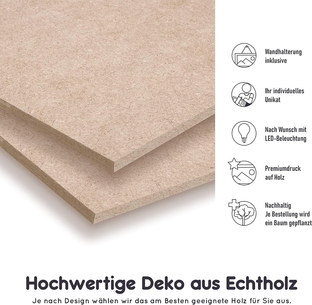 Elbeffekt Schwamm Schild aus Holz- personalisierbares Geschenk - Kinderzimmer Deko - Wohnzimmer Deko