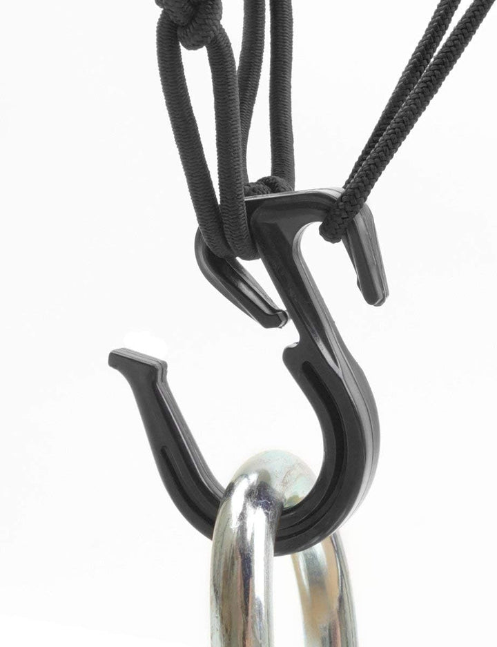 Powertye 50152 Gepäcknetz mit 6 verstellbaren Haken, 5 x 5 cm, Schwarz
