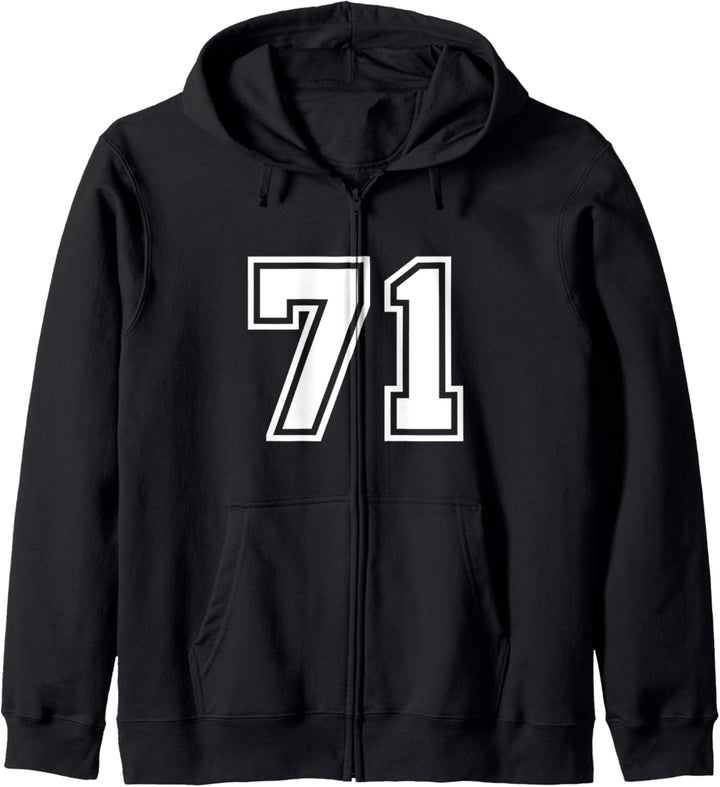 Team Jersey Nummer #71 Sportgeschenk Kapuzenjacke