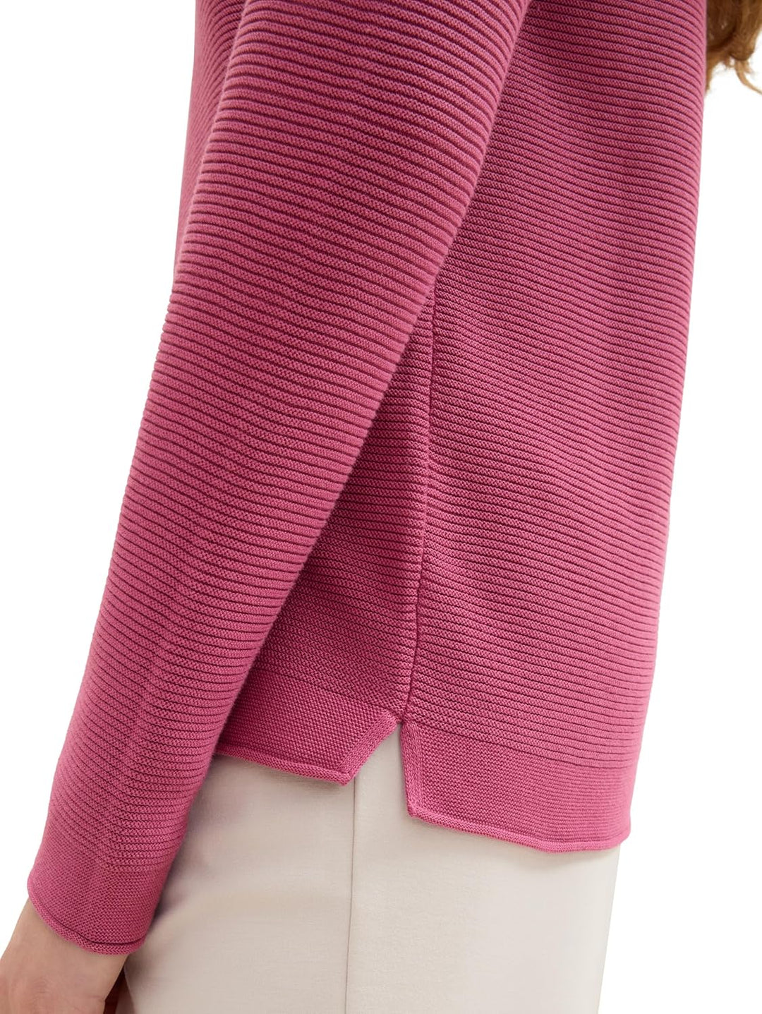 TOM TAILOR Damen Basic Strickpullover aus Bio-Baumwolle XS 16348 - Pink Velvet, XS 16348 - Pink Velv