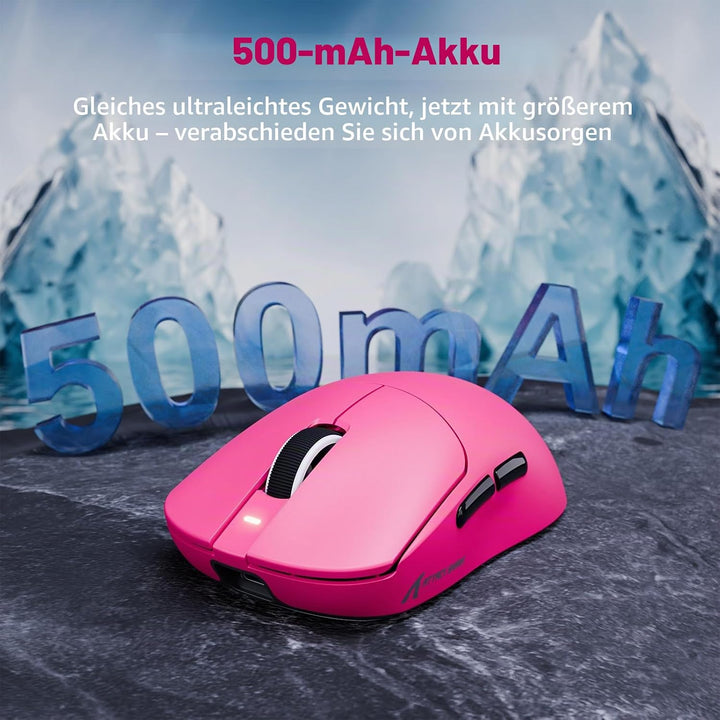 ATTACK SHARK X8 Serie Kabellose Gaming-Maus, 55–65 g Superleicht, PixArt PAW3395/3950 Sensor, BT/2.4
