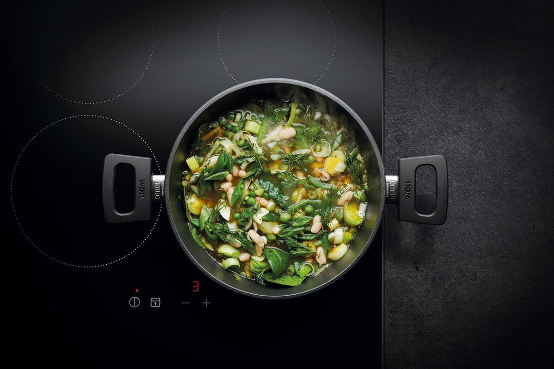 Woll Nowo Titanium Glasdeckel in Box, Ø 20 cm, 12 cm hoch, 3.0 Liter, 2 Seitengriffe-Geeignet für Ce