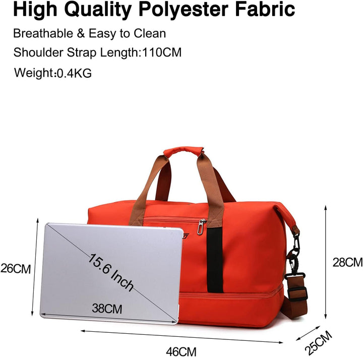 FANDARE Reisetaschen Handgepäck Duffel Tasche Sporttasche Übernachtung Sporttasche Tote Handtasche D