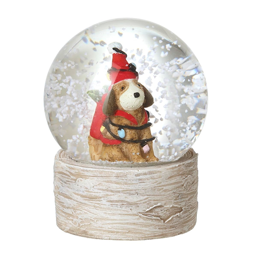 Heaven Sends Hund mit Lichterkette Weihnachten Schneekugel